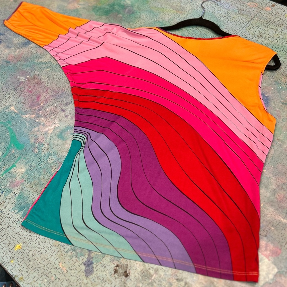 Y2K Versace Psychedelic Top